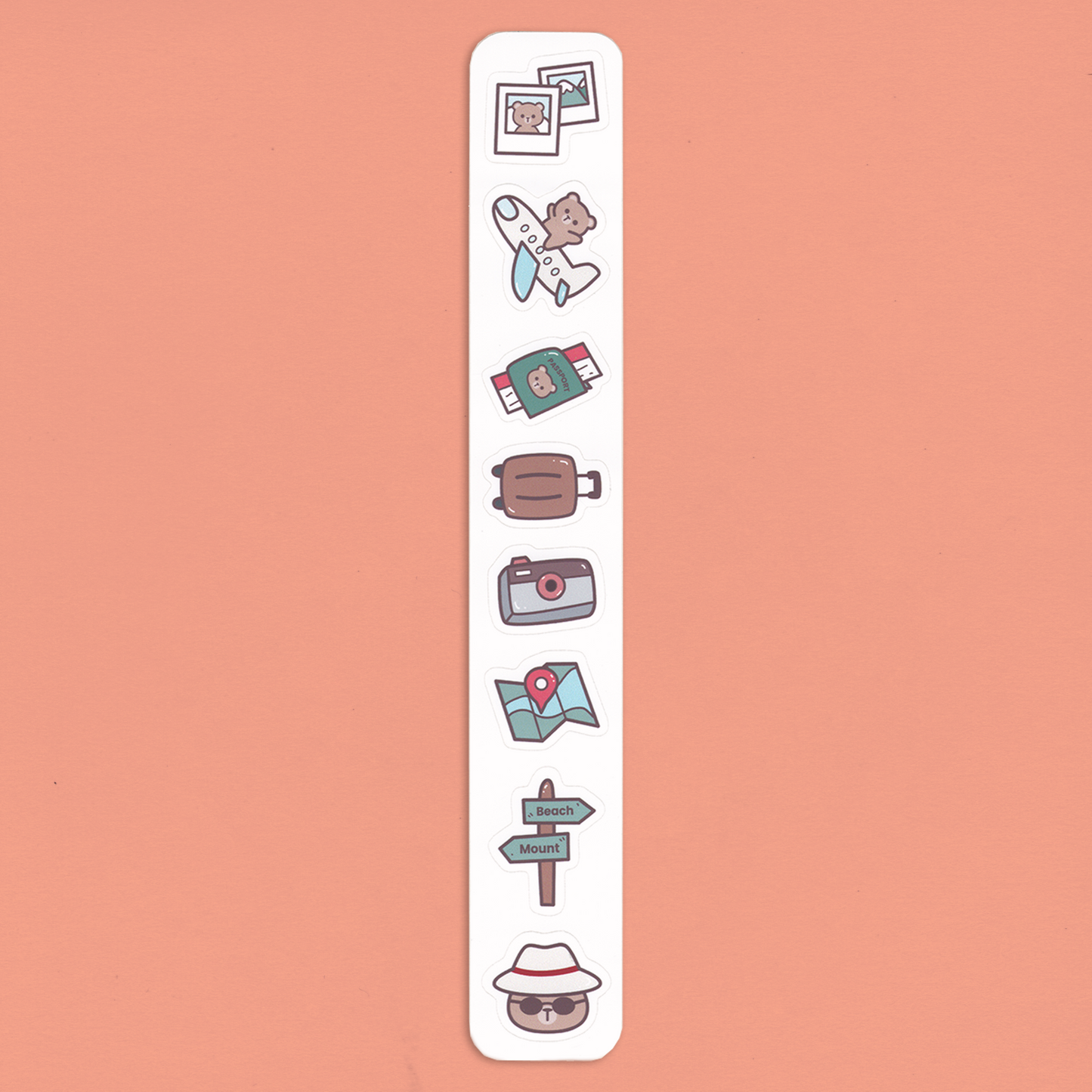 Mini tarra-arkki - Söpö nalle matkustaa