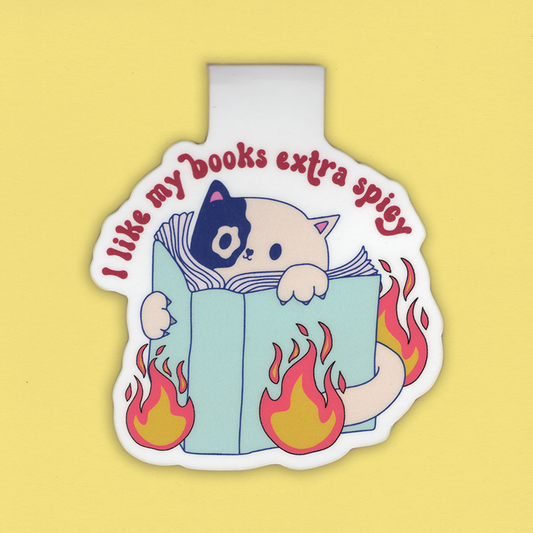 Kirjanmerkki - I like my books extra spicy