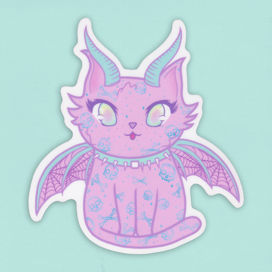 Die-Cut tarra – Söpö pirullinen kissa