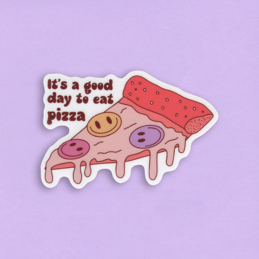 Die-Cut tarra – It's a good day to eat pizza