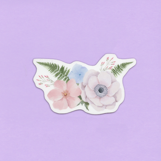 Die-Cut tarra – Kaunis kukka-asetelma