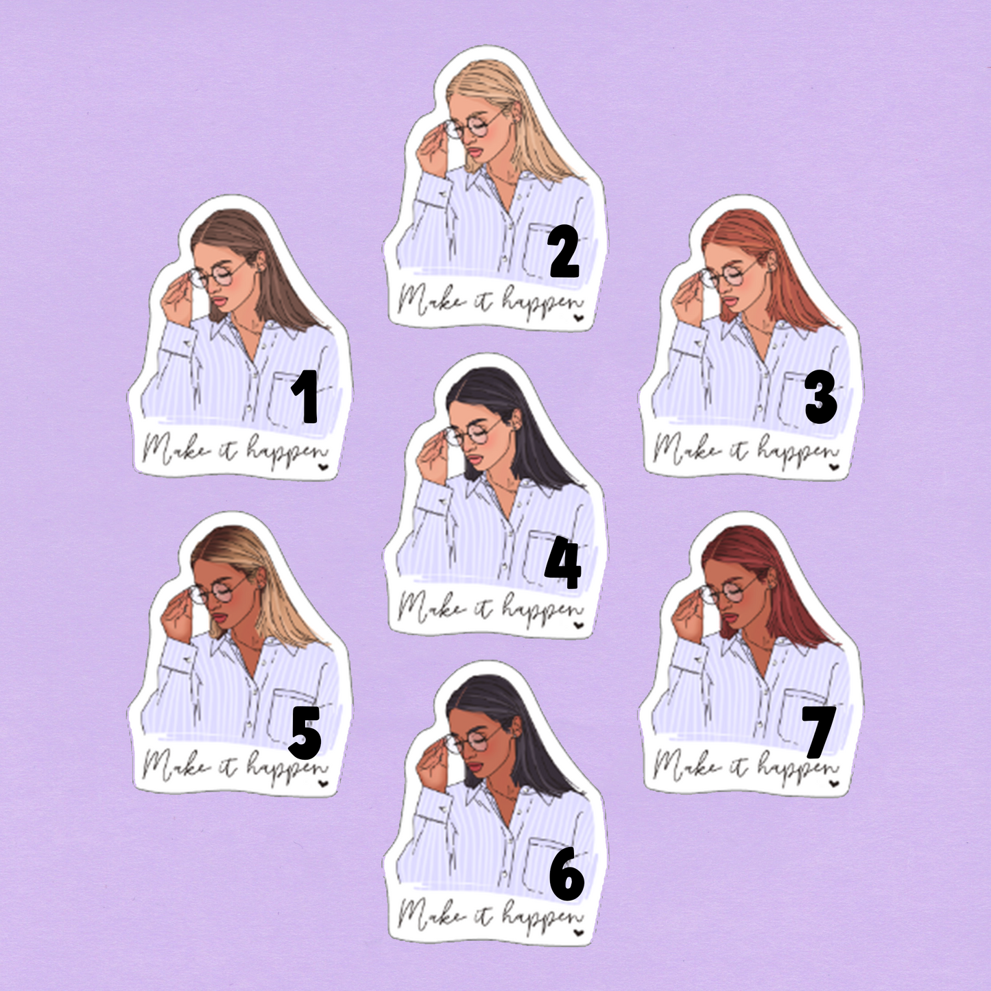 Die-Cut tarra – Make it happen