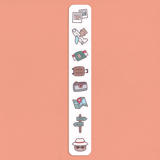 Mini tarra-arkki - Söpö nalle matkustaa