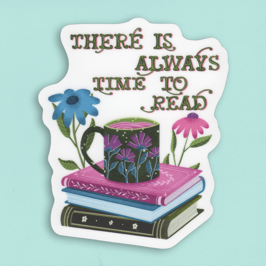 Die-Cut tarra – There is always time to read